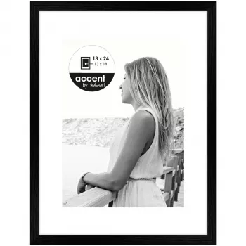Nielsen Design Aura fekete 18x24 fa képkeret paszpartuval 1134000