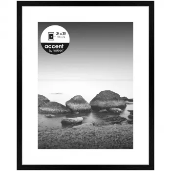 NIELSEN DESIGN Aura képkeret fekete 24x30 cm fa paszpartuval 1122000