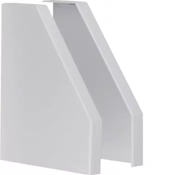 Hager End Cap for RK 230 L 2320 Cable Trunking, Light Grey, Pair