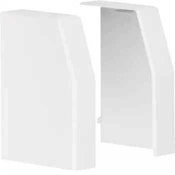 Hager End Cap for RK 110 Cable Trunking, 110x60mm, Pure White (RAL 9010), Pair