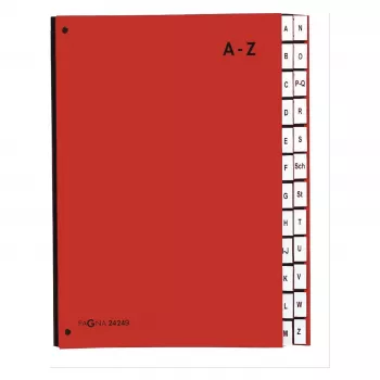 PAGNA asztali rendszerező 24 rekesz - A4 - karton - piros - álló - 340 mm - 35 mm