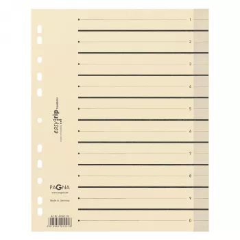 PAGNA elválasztólap A4 karton bézs 100 darab lyukasztás nélkül 180 g/m² 44063-09