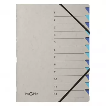 Pagna 44312-02 iratgyűjtő, 12 rekeszes, A4, szürke