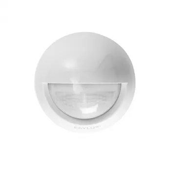 ESYLUX MD-W200i passzív infravörös (PIR) mozgásérzékelő, falra szerelhető, fehér, IP55, 12 m érzékelési tartomány, 2000 lux, 2,5 m szerelési magasság