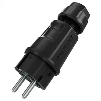 Mennekes SCHUKO-dugó fekete 2P+PE IP54 (152072)