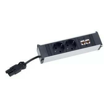 Bachmann CONI tápmodul - 3x Schuko csatlakozóaljzat, GST18i3 bemenet, fekete