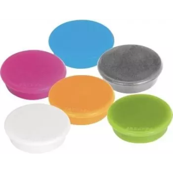 FRANKEN MagFun mágnesek, vegyes színek, 10 darabos csomag, 32 mm, kerek, ferrit