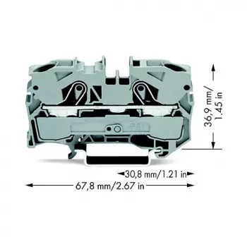 WAGO 2010-1201 átmenő sorkapocs, 10 mm², 800 V, szürke