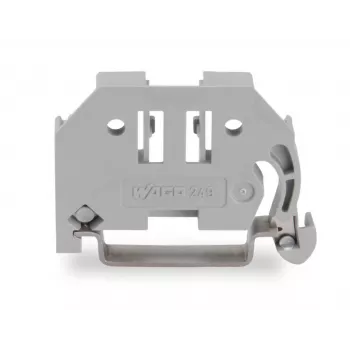 WAGO 249-116 csavar nélküli végütköző, 6 mm, 35 x 15 DIN-sínhez, szürke