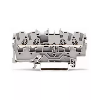 WAGO 2002-1401 átmenő sorkapocs, 4 vezetékes, 2,5 mm², Push-in CAGE CLAMP, 800 V, szürke