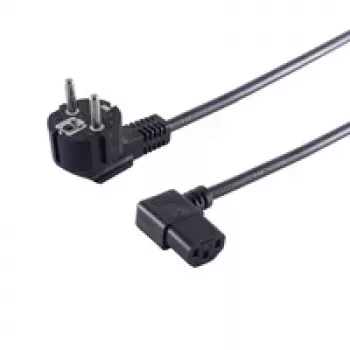 S CONN Maximum Connectivity hálózati tápkábel 90°-ban hajlított CEE 7/7 – C13 1,8 m fekete