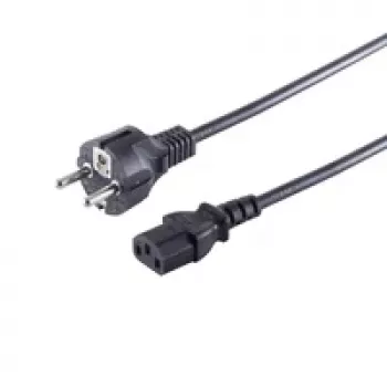 S CONN Maximum Connectivity hálózati tápkábel Schuko egyenes CEE 7/7 – C13 fekete VDE 1,8 m