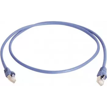 Telegärtner patch kábel, S/FTP, PiMF, Cat 6A (ISO/IEC), kék, 1,5 m, 10 Gigabit/s, halogénmentes, Telegärtner kábellel és Telegärtner csatlakozókkal (L00001A0129)