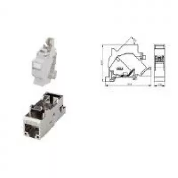 Telegärtner DIN-sín kimenet RJ-45 világosszürke RAL 7035 J00023A0205