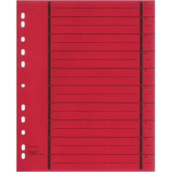 WEKRE 50 elválasztólap, A4, 190 g/m2, piros (951030850IF)