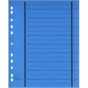WEKRE 50 elválasztólap, A4, 190 g/m2, kék (951040850IF)