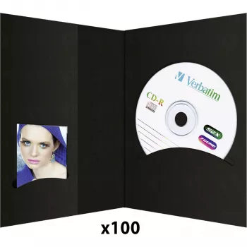 DAIBER 6613 1x100 mappa CD-archívumhoz, 10x15, fekete