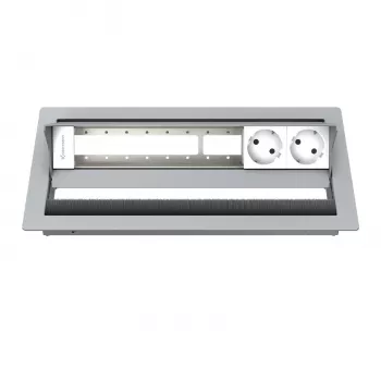 Kindermann CablePort standard² 6-os asztali csatlakozópanel-ház ezüst