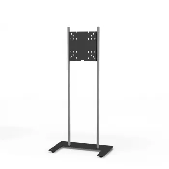 Kindermann Premium DS Racer padlóállvány LCD-kijelzőhöz 70 inch-ig - eloxált alumínium - fekete, fémes ezüst