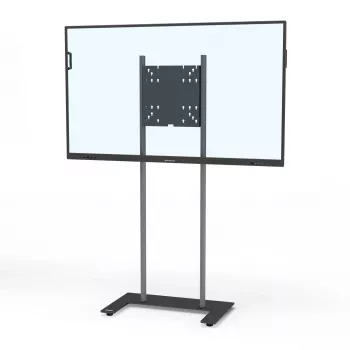 Kindermann Premium DS Racer padlóállvány LCD-kijelzőhöz 70 inch-ig - eloxált alumínium - fekete, fémes ezüst