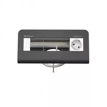Kindermann CablePort desk² 80 4-es íróasztal-tápmodul, fekete