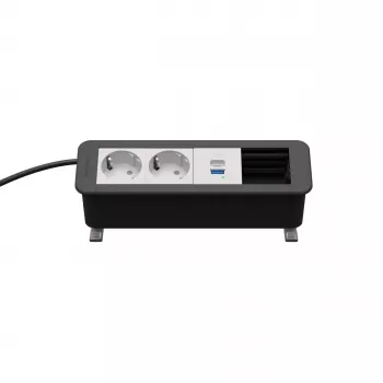 Kindermann CP Office Desk tápmodul 4-es 2x Schuko 1x USB-C PD 60W (7550000232)
