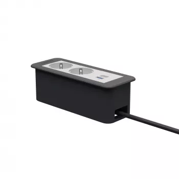 Kindermann CP Office Frame 3 foglalatos 2x Schuko aljzat 1x USB töltő (7551000122)