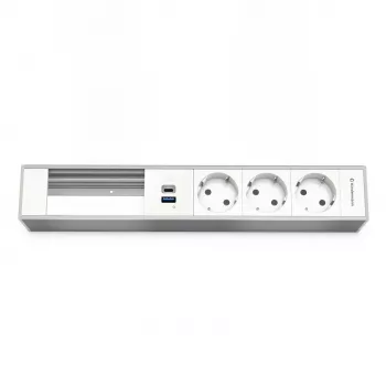 Kindermann 6 foglalatos modulhordozó 3 aljzattal és USB töltőfunkcióval (7449001333)