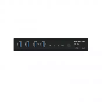 Kindermann KVM Switch 21C – 2 portos DVI-I KVM switch audio és USB hub funkcióval