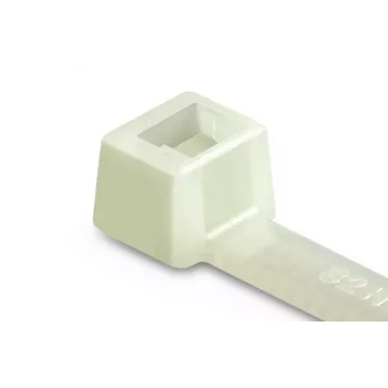 HellermannTyton T18R kábelkötöző, poliamid 6.6, natúr, 100 mm hosszú, 2,5 mm széles, 100 darabos csomag