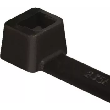 HellermannTyton T18L PA66W BK 100 kábelkötöző, fekete, 205 mm x 2,5 mm, 100 darabos csomag