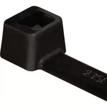 HellermannTyton T80L-W-BK-C1 kábelkötöző, T-sorozat, belső fogazású, 390 mm x 4,7 mm, fekete, 100 darabos csomag