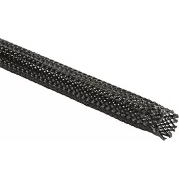 HellermannTyton Helagaine HEGPX30 fonott védőcső, 30 mm névleges átmérő, 19-45 mm köteg, poliészter (PET), fekete, -50 és 150 °C között, UL-megfelelő