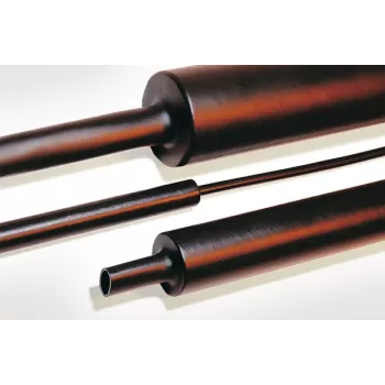 HellermannTyton MA47 hőre zsugorodó cső 4:1 12 mm-ről 3 mm-re fekete 1 m 120 darab