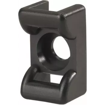 HellermannTyton KR6G5-PA66-BK (100) csavarozható rögzítőalap kábelkötegelőhöz, fekete, 100 darab