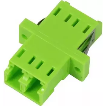 SYNERGY21 LC-LC duplex multimód OM5 optikai adapter csatlakozó alj-alj kerámiahüvely zöld