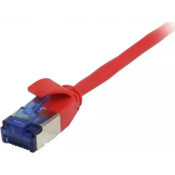 SYNERGY21 patchkábel RJ45, CAT6A 500MHz, 10m, piros, U/FTP, slimline kerek d=3,8mm, TPE (Superflex), AWG32