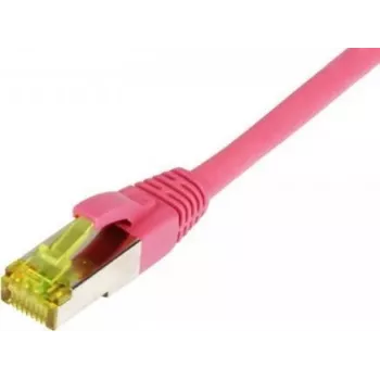 SYNERGY21 patchkábel RJ45 CAT6A 500MHz 15m magenta S/FTP TPE/LSZH Ultraflex AWG26 CAT7 nyerskábelrel
