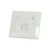 Synergy 21 Keystone Module Carrier Flush-Mount Wall Plate for 1x TP Module, Pure White, Square Outer Frame (S216322V2)