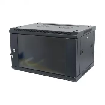 ALLNET 19 inch fali szekrény 18U 1 részes mélység 600mm fekete Flat Pack SMA sorozat