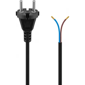 Goobay univerzális porszívó csatlakozókábel, 2 x 0,75 mm², 7,5 m, fekete (58913)