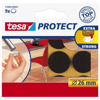 Tesa Protect bútorszűrő - kerek - barna - 26 mm - 9 darab