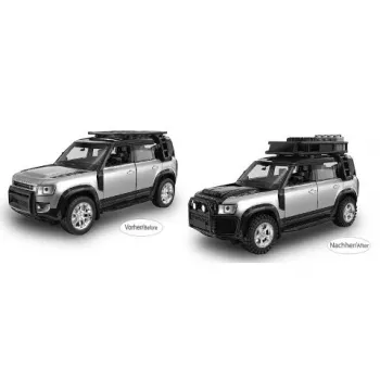 JAMARA Land Rover Defender 1:43 2 az 1-ben RC modellautó ezüst 3+