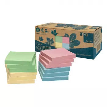 inFO Recycling Sticky Notes Standard 5644-88BOX Assorted 12 Pads