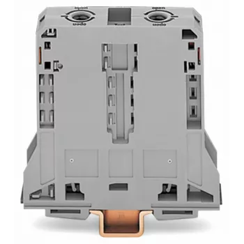 WAGO 285-195 CAGE CLAMP® DIN-sín kapocs, 2-vezetékes, 125A, 1000V, szürke