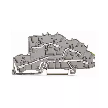 WAGO 2003-7645 TOPJOB S 4 vezetős átmenő kapocs, szürke, 32A, 1000V, Push-in CAGE CLAMP, DIN-sín