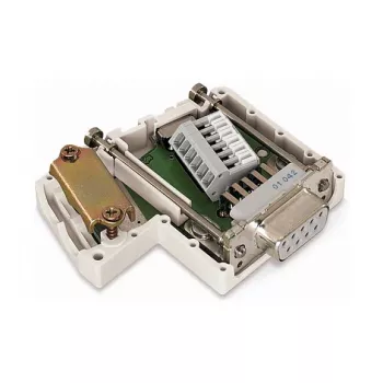 WAGO 750-963 D-Sub csatlakozómodul, 9 pólusú aljzat, szürke, IP20, WAGO I/O System 750-hez