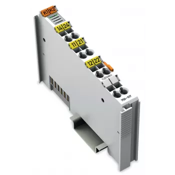 WAGO 750-517 - 2 csatornás relé kimeneti modul, 1,5 kV szigetelés, 24 VDC, DIN-sín