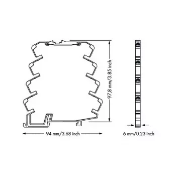 WAGO 857-800 hőmérséklet-átalakító / jelfeldolgozó, szürke, -25 és 70 °C között, 6 x 94 x 97,8 mm, 35,3 g