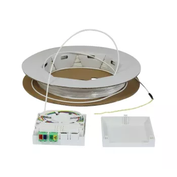 Synergy 21 FTTH kompakt doboz előkészített, 4xLC/APC nyitott végre, 60m, 9/125µm, G.657.A2, 4 szálas, OD 2,2mm